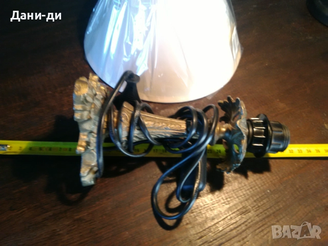 Mесингова настолна антикварна нощна лампа , снимка 8 - Антикварни и старинни предмети - 43818729