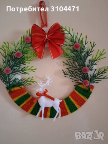 Коледни венци, ръчна изработка. , снимка 3 - Декорация за дома - 52208802