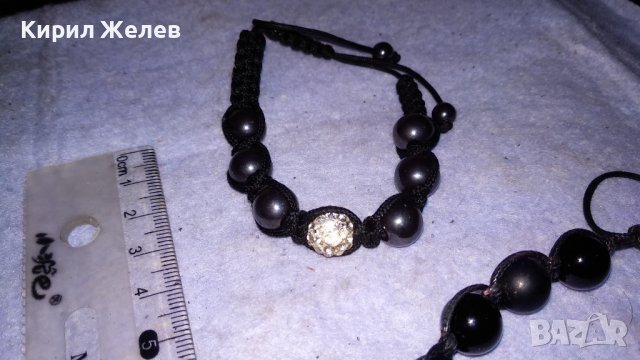 ДВЕ ФЕШЪН - АРТ ХЕНД МЕЙД РАЗТЕГЛИВИ ЛАСТИЧНИ ГРИВНИ от ПОЛУСКЪПОЦЕННИ КАМЪНИ ХЕМАТИТ 34318, снимка 6 - Гривни - 38949822