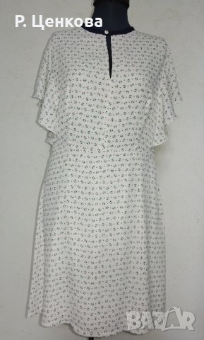 Дамска ефирна бяла маркова рокля United colors of Benetton, снимка 2 - Рокли - 42947414