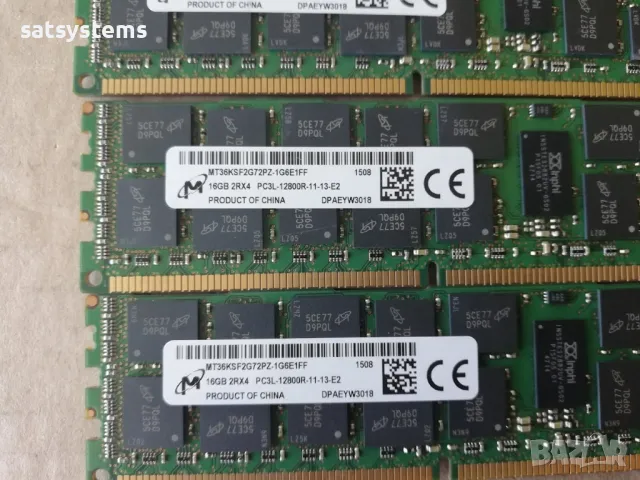 РАМ Памет MT36KSF2G72PZ-1G6E1FF, Micron Kit 4x16GB PC3-12800R (DDR3-1600) Registered ECC, снимка 3 - RAM памет - 47967674