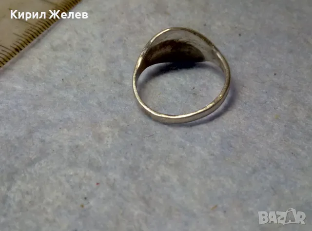 ЕЛЕГАНТЕН ЕМАЙЛИРАН СРЕБЪРЕН ВИНТИДЖ АРТ ПРЪСТЕН СРЕБРО 925 ПРОБА РЪЧНА РАБОТА 48262, снимка 9 - Пръстени - 49757798