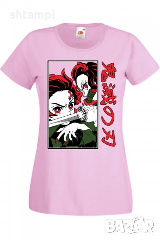 Дамска тениска Аниме Манга Demon Slayer Tanjiro Nezuko Fighting,Анимация,игра,Празник,Повод., снимка 10 - Тениски - 38058612