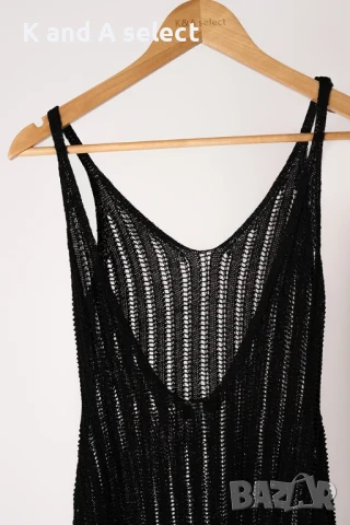 Черна плажна рокля трико, снимка 3 - Рокли - 51170709