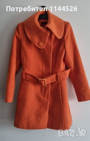 Дамско палто Andrews, S размер, оранжево, снимка 1 - Палта, манта - 43208255