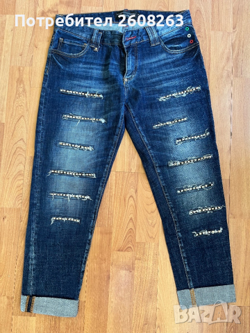 Дънки с капси М размер, снимка 2 - Дънки - 36550866