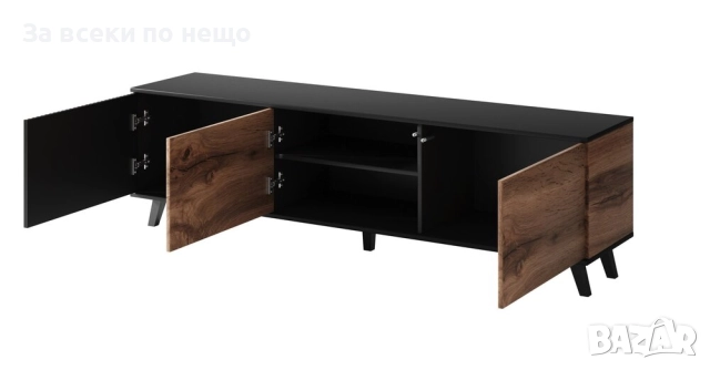 ТВ шкаф RANDOM RTV-2 180 дъб вотан/черно Код P1289, снимка 5 - Шкафове - 51946867