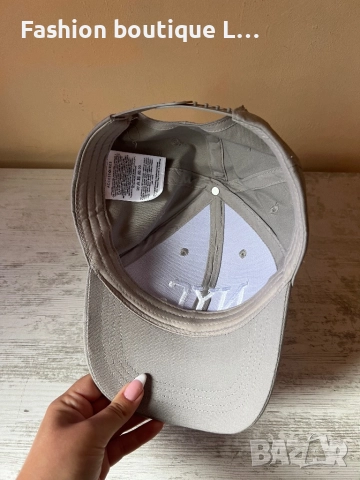 Нова сива бейзболна шапка с бяла бродерия NYC с регулираща се обиколка 100% памук, снимка 5 - Шапки - 52002287