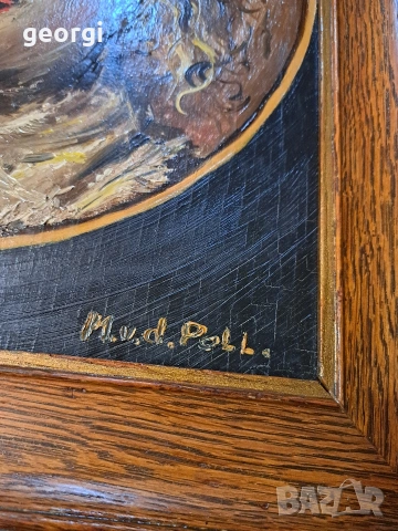 авторска картина "Усмихнато момче" маслени бои върху дървена основа , снимка 4 - Картини - 53035820