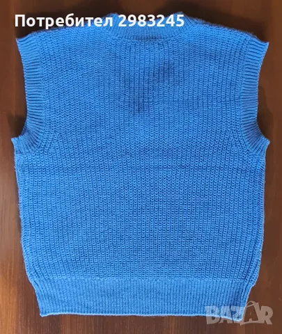 Дамска синя жилетка без ръкави , снимка 2 - Други - 48460326