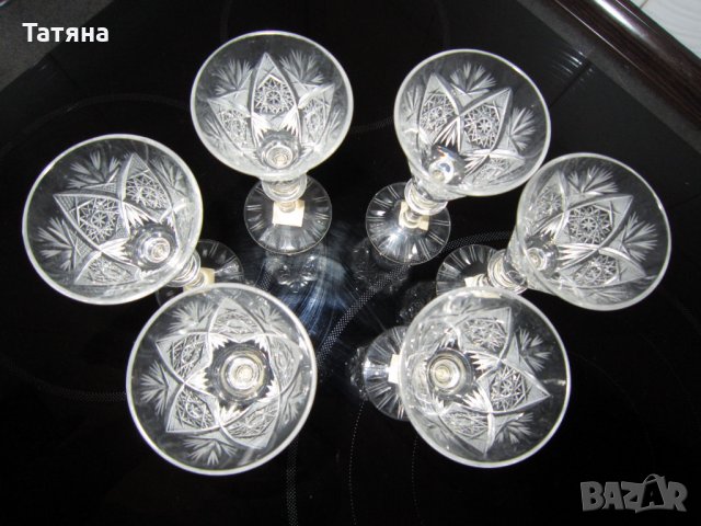   КРИСТАЛНИ ЧАШИ ; КУПИ;  КОШНИЦА; БОХЕМИЯ -ЧЕХИЯ;, снимка 13 - Чаши - 34317980