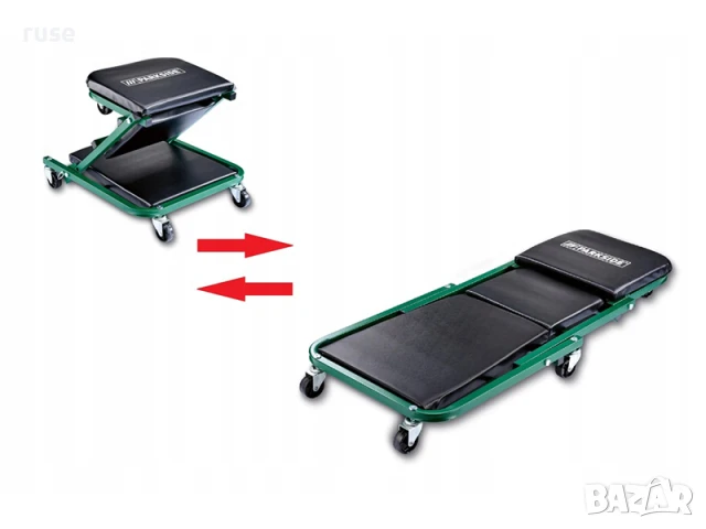 НОВИ! Сгъваема лежанка 2в1 работен стол автолежаанка Parkside, снимка 5 - Други инструменти - 50595410