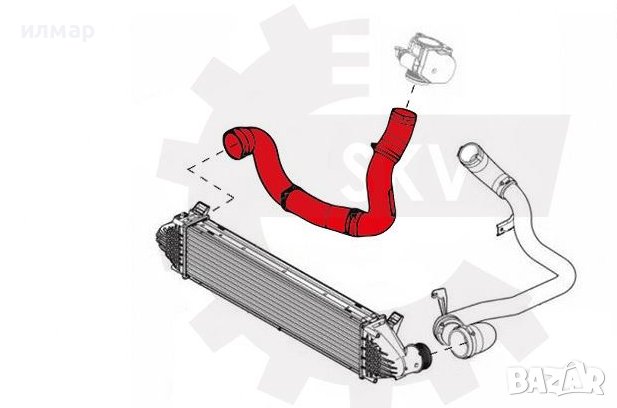 LR002589 Маркуч за турбо за LAND ROVER Freelander 2, снимка 3 - Части - 36614540