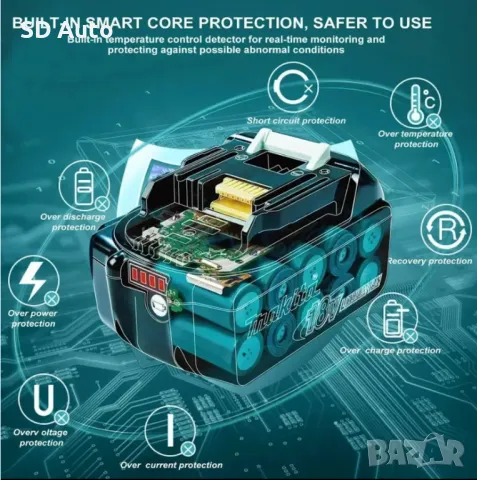 GISAM  Литиево-йонна акумулаторна батерия за електрически инструменти Gisam,Makita,Onevan,Yofidra, снимка 7 - Други инструменти - 48480681