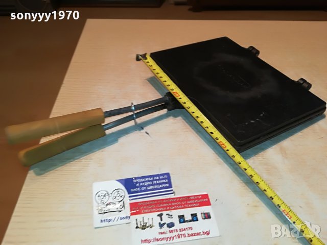 чугунена преса-двоен тиган с дръжки 2907211135, снимка 3 - Антикварни и старинни предмети - 33659139