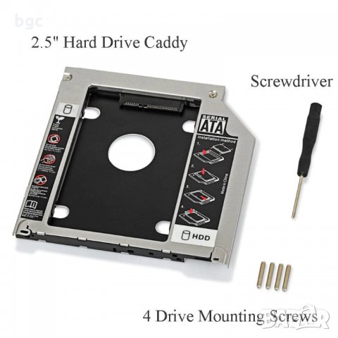 APPLE MacBook Pro Адаптер за Втори Диск HDD/SSD за Лаптоп Кеди SATA A1278 A1286 A1297 13" 15" 17" , снимка 11 - Части за лаптопи - 28476386