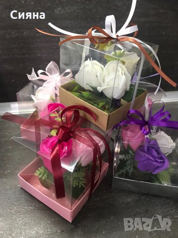Кутия със сапунени рози-8- ми март, снимка 6 - Подаръци за жени - 35544592