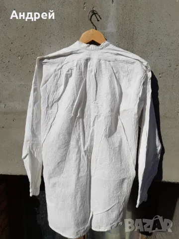 Старинна Мъжка кенарена риза #8, снимка 4 - Антикварни и старинни предмети - 49532301