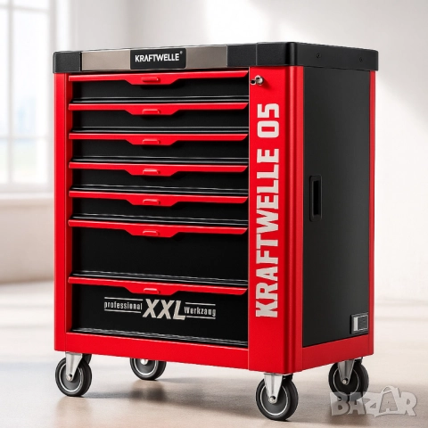 Професионална количка с инструменти Kraftwelle 05 - 7 чекмеджета и над 250 инструмента, снимка 12 - Други стоки за дома - 51947556