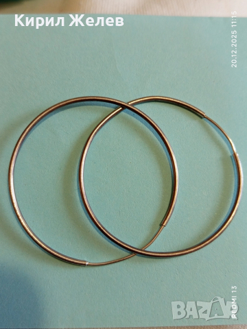 СРЕБЪРНИ ОБЕЦИ тип ХАЛКА КЛАСИЧЕСКИ ДИЗАЙН СТИЛ и ЕЛЕГАНТНОСТ 32501