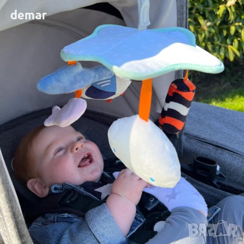 Бебешка сензорна въртележка с морски животни за кошарка или количка, снимка 6 - За бебешки колички - 43214982