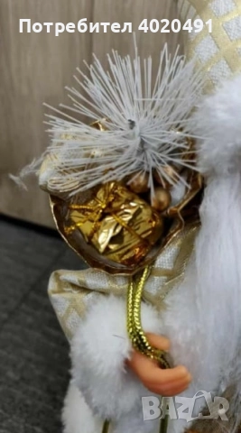 Златният Дядо Коледа , снимка 2 - Декорация за дома - 52411262