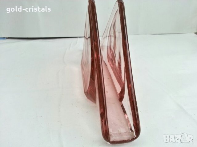 Стар стъклен салфетник, снимка 9 - Антикварни и старинни предмети - 27240431