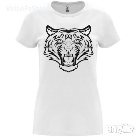 Нова дамска тениска с Тигър в бял цвят