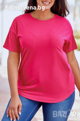  Дамскa макси тениска в цвят циклама, снимка 7 - Тениски - 43044205