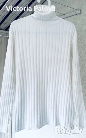 Елегантно  бяло поло високо качество, снимка 2 - Блузи с дълъг ръкав и пуловери - 49327363
