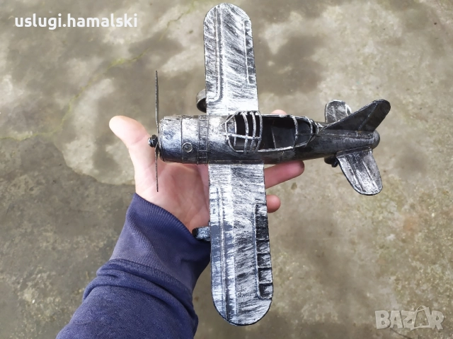 Метален макет/играчка самолет, снимка 4 - Антикварни и старинни предмети - 52546910