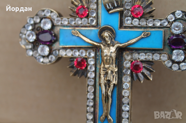 Сребърен епископски кръст с позлата, снимка 17 - Други ценни предмети - 44843604