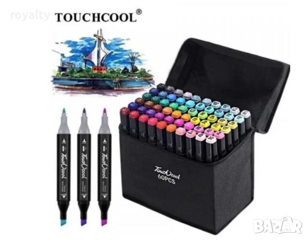 Комплект от маркери с алкохолна основа с две страни и калъф за съхранение - 48бр/60бр/80бр, снимка 2 - Ученически пособия, канцеларски материали - 52198151