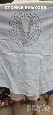 Продавам бяла мъжка риза Версаче., снимка 5 - Ризи - 51653640