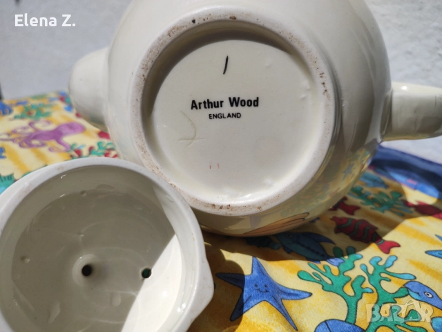 Винтидж чайник Back to Front Pig на Arthur Wood, снимка 5 - Колекции - 52344797