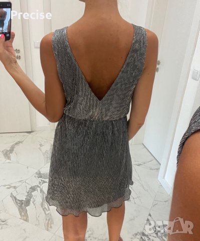 Официална рокля в сребърно, снимка 3 - Рокли - 33632536