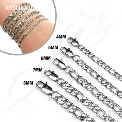 Мъжка сребърна италианска гривна *Картие*.21см, снимка 3 - Гривни - 48163641