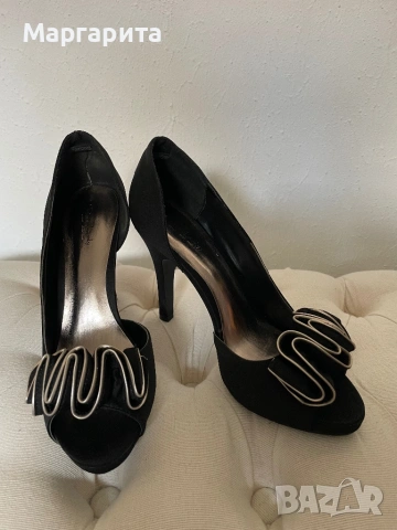 Официални, черен сатен, 37 