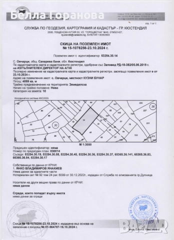Имот гр. Сапарева баня , обл. Кюстендил, снимка 2 - Земеделска земя - 52283835