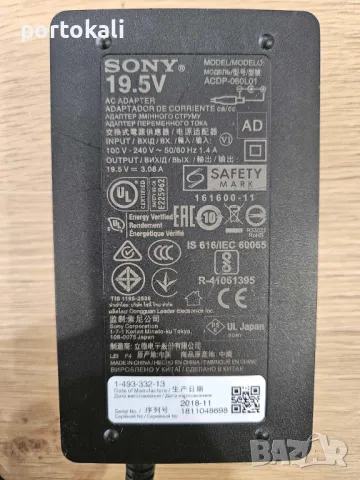 +Гаранция! Адаптер зарядно захранване Sony ACDP-060L01 за TV и лаптоп, снимка 2 - Части и Платки - 49828837