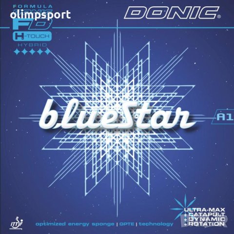 гума за тенис на маса Donic Blue star a1 нова  черна, червена мах дебелина , снимка 1 - Тенис - 40584980