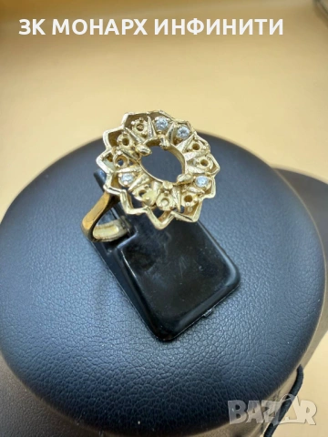 Златен пръстен /585/ Липсват камъчета, снимка 2 - Пръстени - 53067998