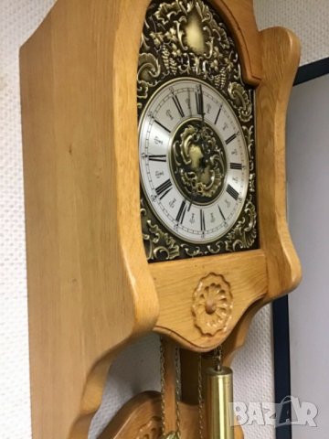 Стар Немски стенен часовник SBS Feintechnik, снимка 3 - Антикварни и старинни предмети - 34816465
