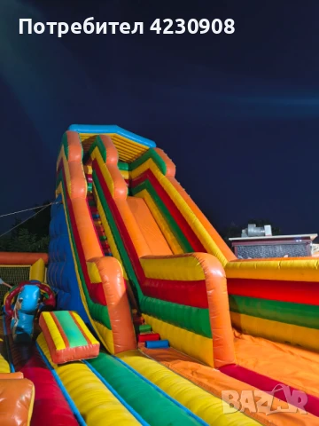 Детско надуваемо съоръжение -  батут пързалка, снимка 2 - Други спортове - 51351103