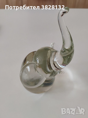 Преспапие стъклен слон, снимка 5 - Антикварни и старинни предмети - 51677410