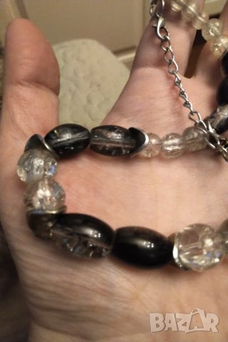 Огърлица мурано със сребърни елементи    НАМАЛЕНИЕ , снимка 6 - Колиета, медальони, синджири - 34615248