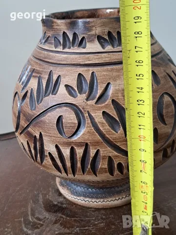 немска керамична ваза ръчна изработка    18/3, снимка 5 - Декорация за дома - 49005551
