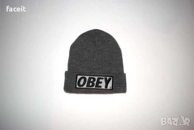 OBEY - Страхотна 100% ориг. зимна шапка / Обей / USA / America, снимка 1 - Шапки - 43930093