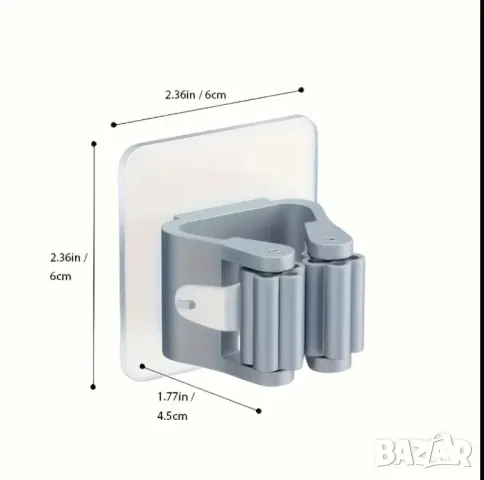 Държачи за Моп и Метла PANLYNNER – 4 бр. Самозалепващи Стенни Органайзери Без Пробиване Универсални!, снимка 2 - Други - 49939956