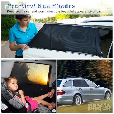 Универсални сенници за страничните стъкла и задната врата на кола, снимка 7 - Аксесоари и консумативи - 39660670